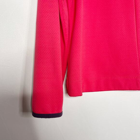 Nike Boys Large 12-14 Pink Long Sleeve 1/4 Zip Pullover Golf Fit Dry Textured - Picture 5 of 10